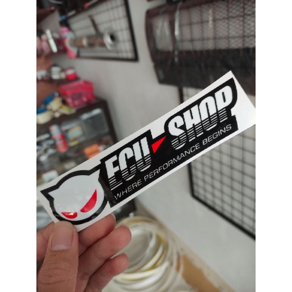 

stiker ecushop printing laminasi tahan air sticker unichip stiker dastek
