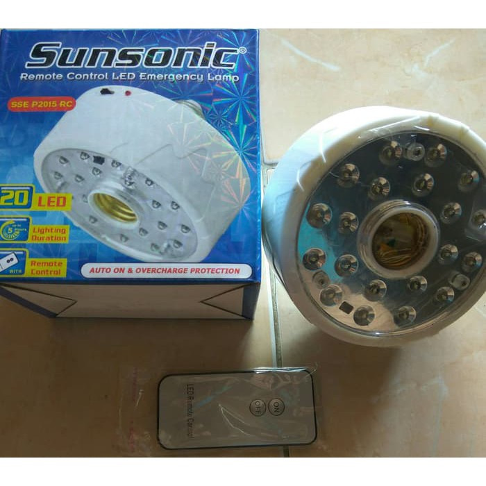 LAMPUDAR_ lampu led cas emergency fitting   remote 20led otomatis nyala sunsonic Diskon