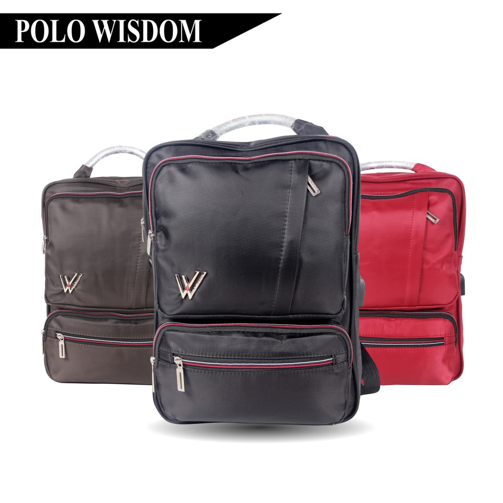 [KLIKTAS] Tas Ransel pria Impor Polo Wisdom - WD 008 - Backpack kantor