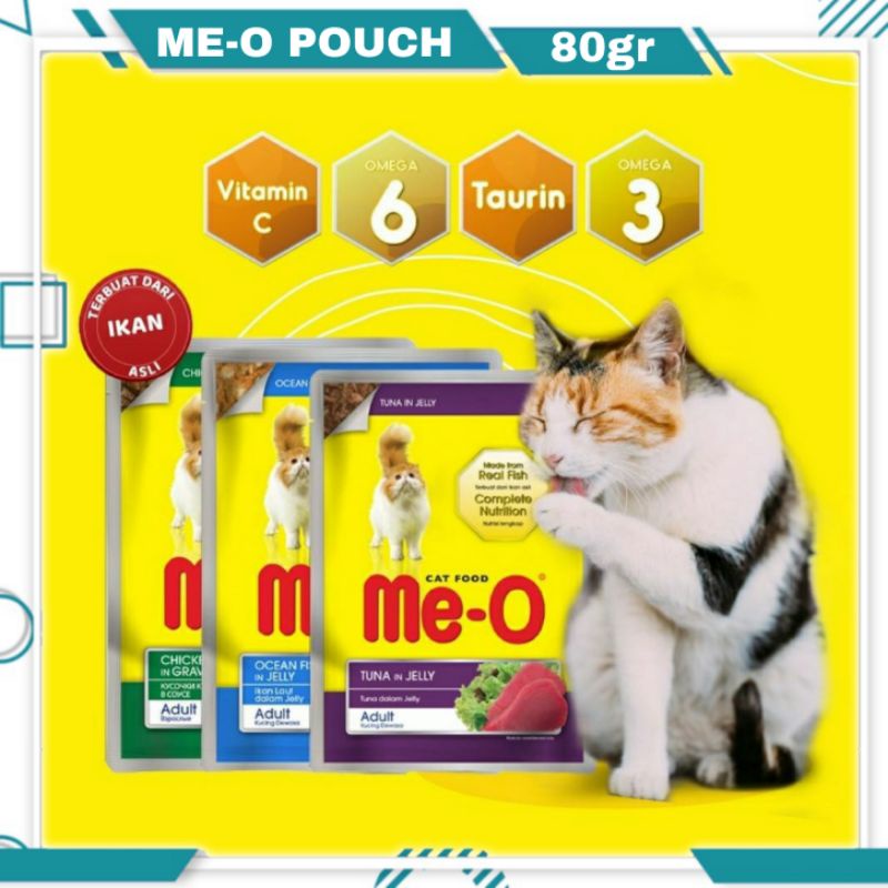 MEO POUCH 80GR Makanan Basah Kucing Me-O Adult Kitten 80gr