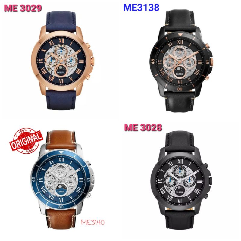 JAM TANGAN PRIA WANITA | RANTAI | KULIT | KARET | MURAH | - F0*SIL PRIA TIPE ME 3029 3138 3140 3028 