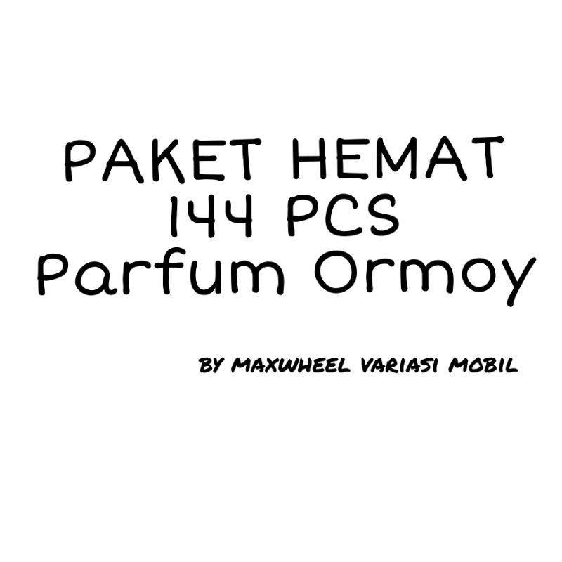 Paket Hemat 144pcs Parfum Mobil Ormoy by Maxwheel