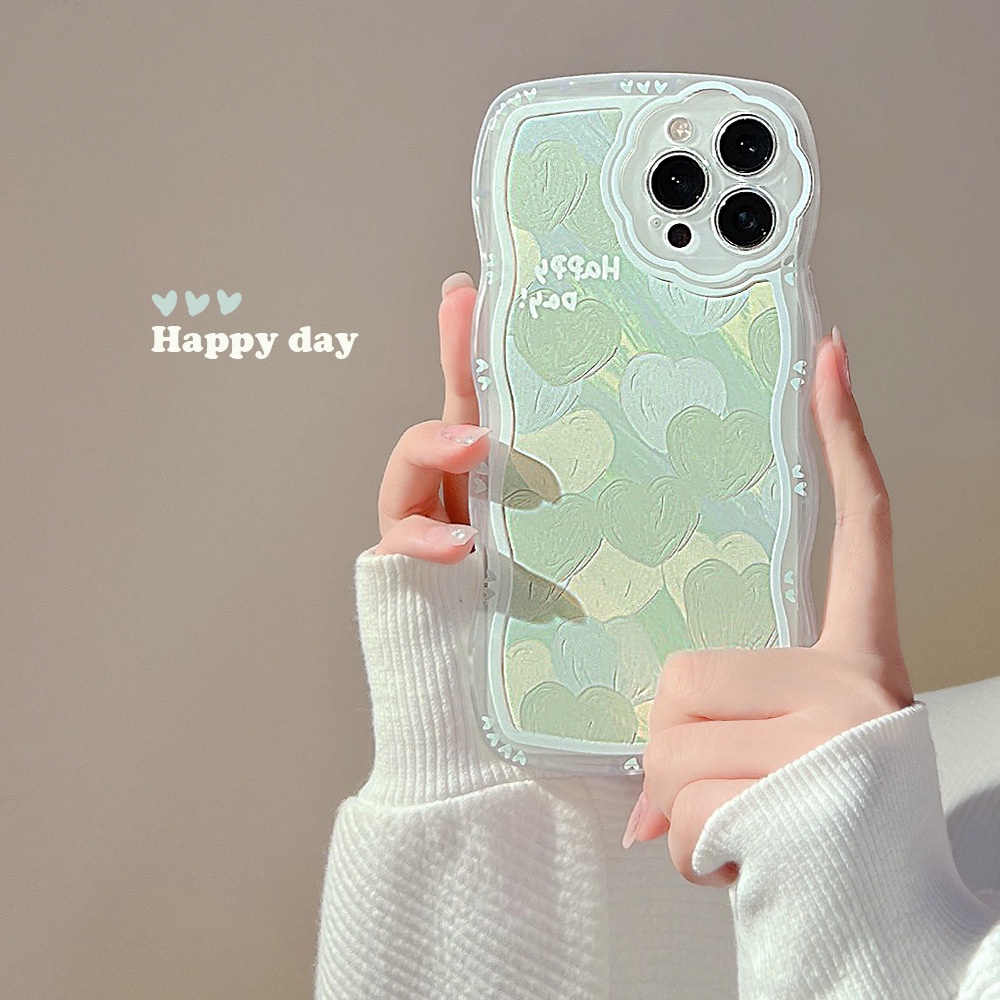 Soft Case Tpu Transparan Frame Gelombang Cover iPhone 13 13pro 13prm 11 7Plus 8Plus Xr XS 13 12pro Max
