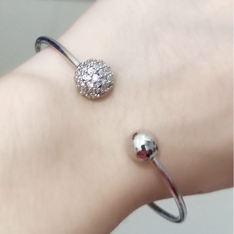 Gelang Bangle Xuping Putih Permata Antikarat Wanita