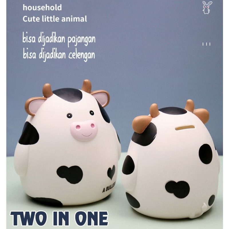 RESTOCK celengan sapi - mainan piggy bank lucu