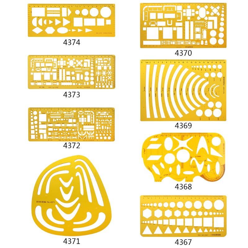 Mary K Resin Circles Squares Untuk Penggaris Template Geometri Segitiga Pengukur Stensil