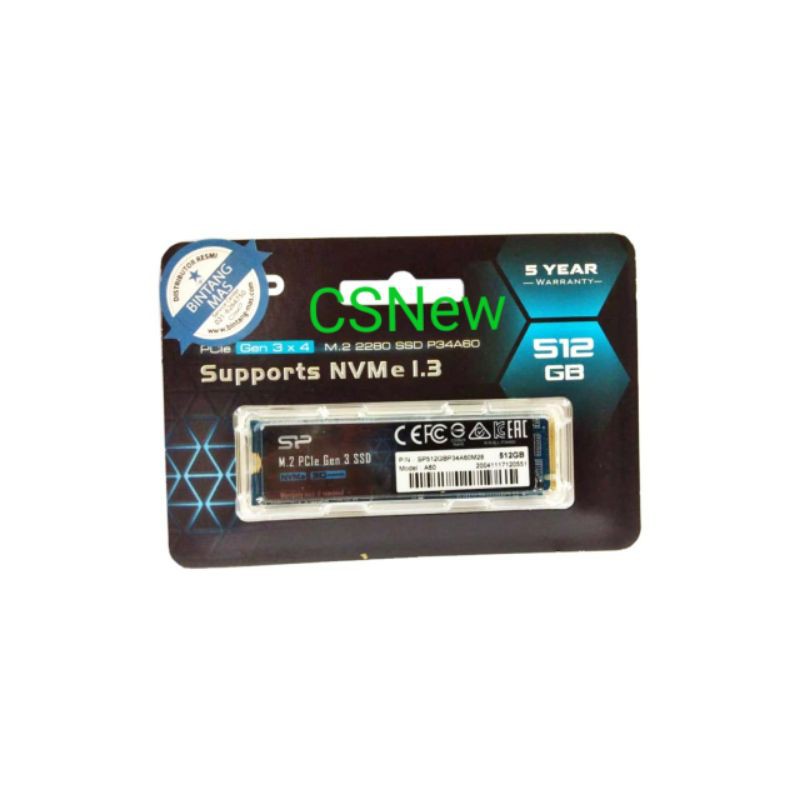 Silicon Power A60 SSD 512GB M.2 NVMe PCIe Gen 3x4