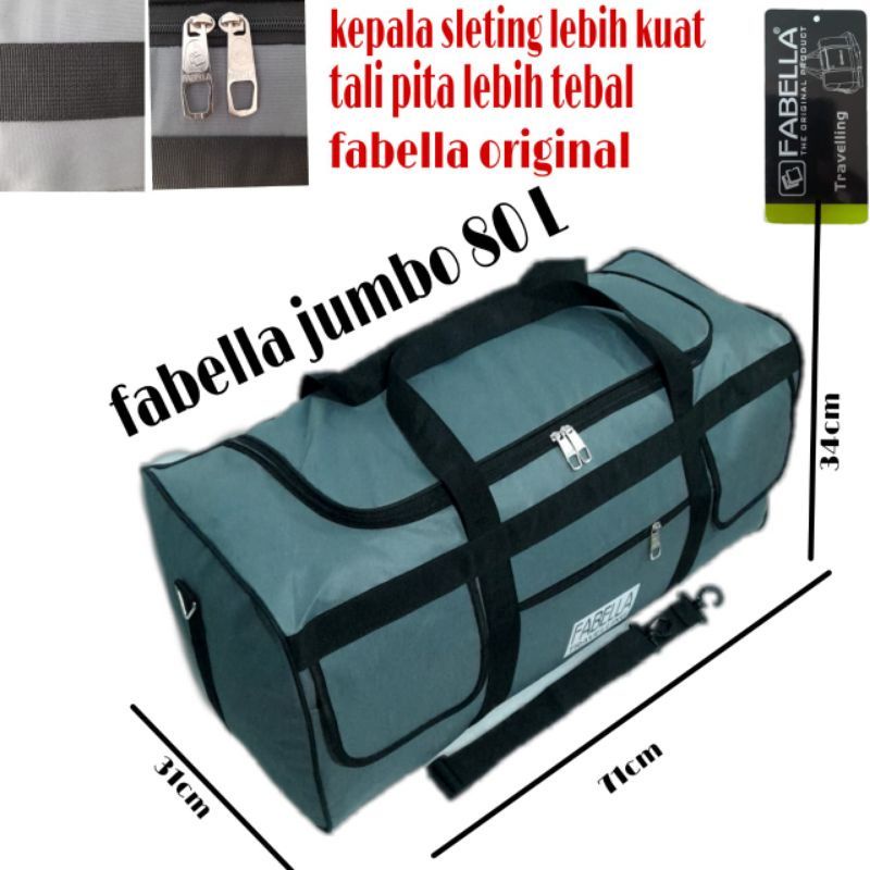 Tas pakaian besar 80 L Travel bag tas Mudik jumbo tas pakaian selempang FB 445