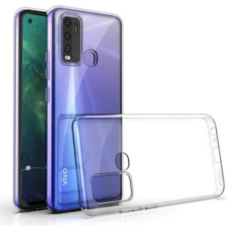 Softcase HP Anticrack Cesing Casing Kondom HP VIVO Y30 / Y50 Silikon Bening Lentur