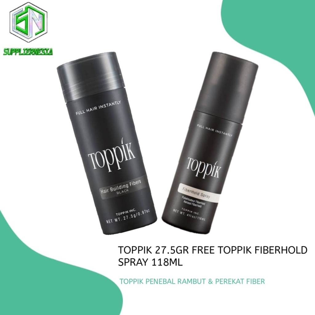 GROZIS Hair Fiber Penebal Rambut Botak 27gr Free Grozis Spray 118ml