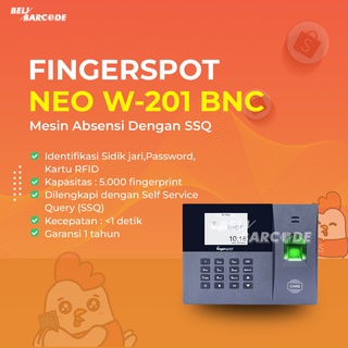 Alat Penghitung Absensi Fingerspot Neo W-201 BNC Mesin Fingerprint Kantor