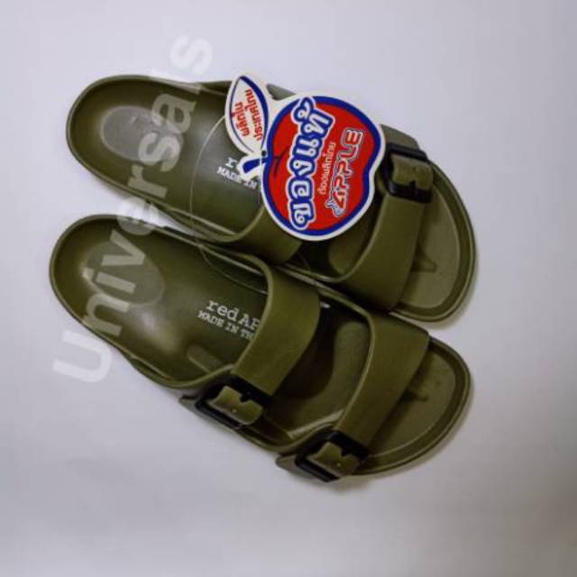 RED APPLE SANDAL DOUBLE STRAP UNISEX ORIGINAL THAILAND MURAH - BG2562 QR0255-3