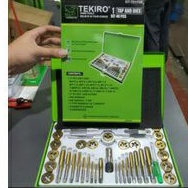 alat tap baut set drat luar dalam tekiro 40 pcs tap and die set