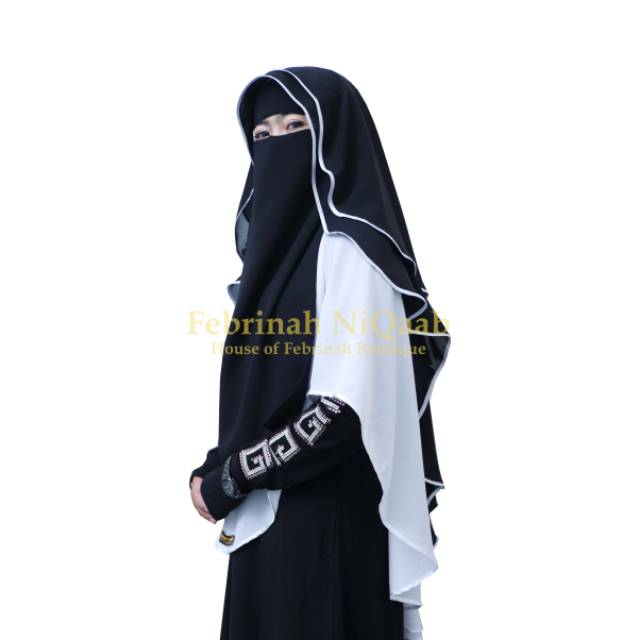 Cadar butterfly 2 layer sifon silky Febrinah niqab