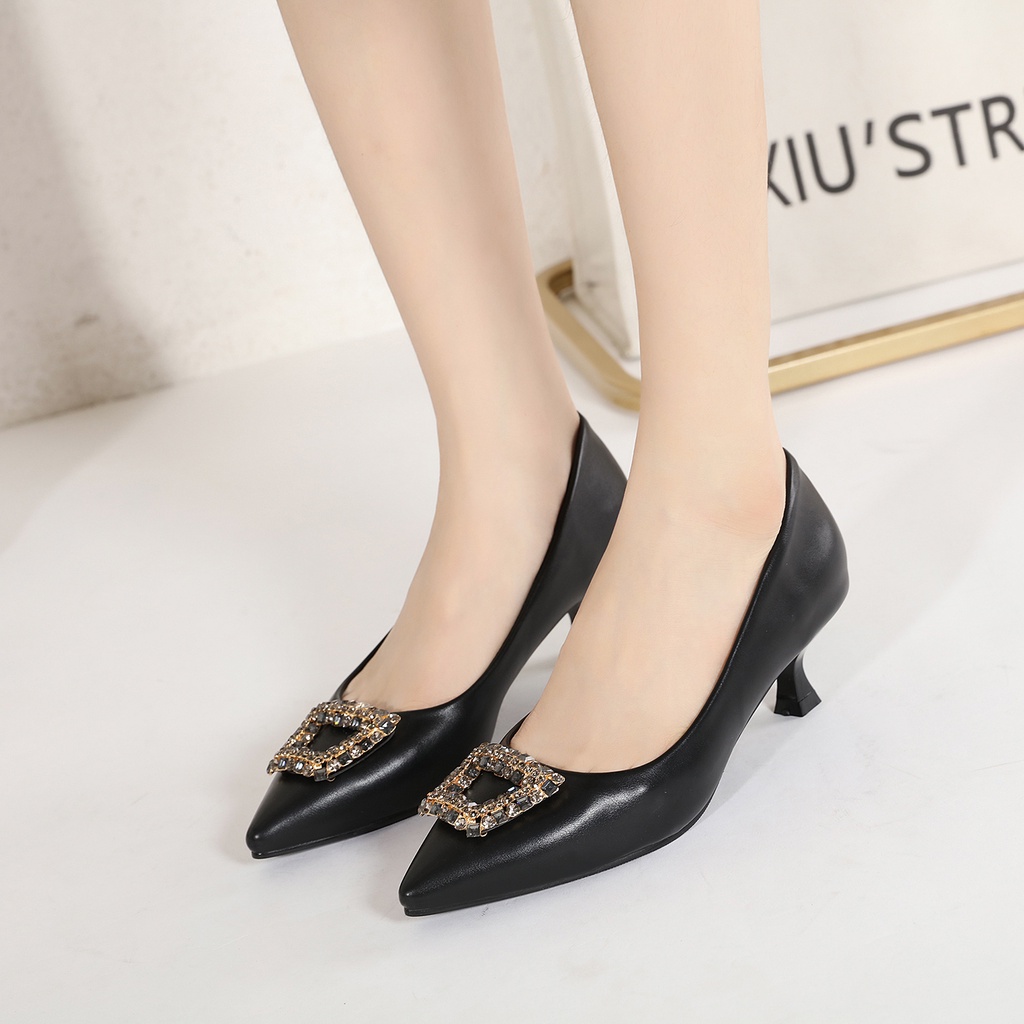 JISO RYONA KS-13 Sepatu Kerja Wanita Heels  5cm Import