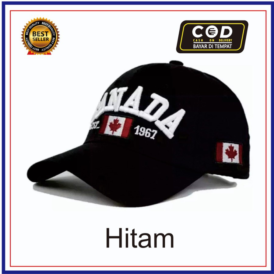 Topi Baseball Distro Canada// Topi Canada Bordir Terlaris// Topi Distro Fashion Pria Wanita.