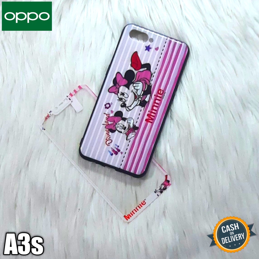 oppo A3s case 360 motif + tempered glass silikon hp softshell softcase