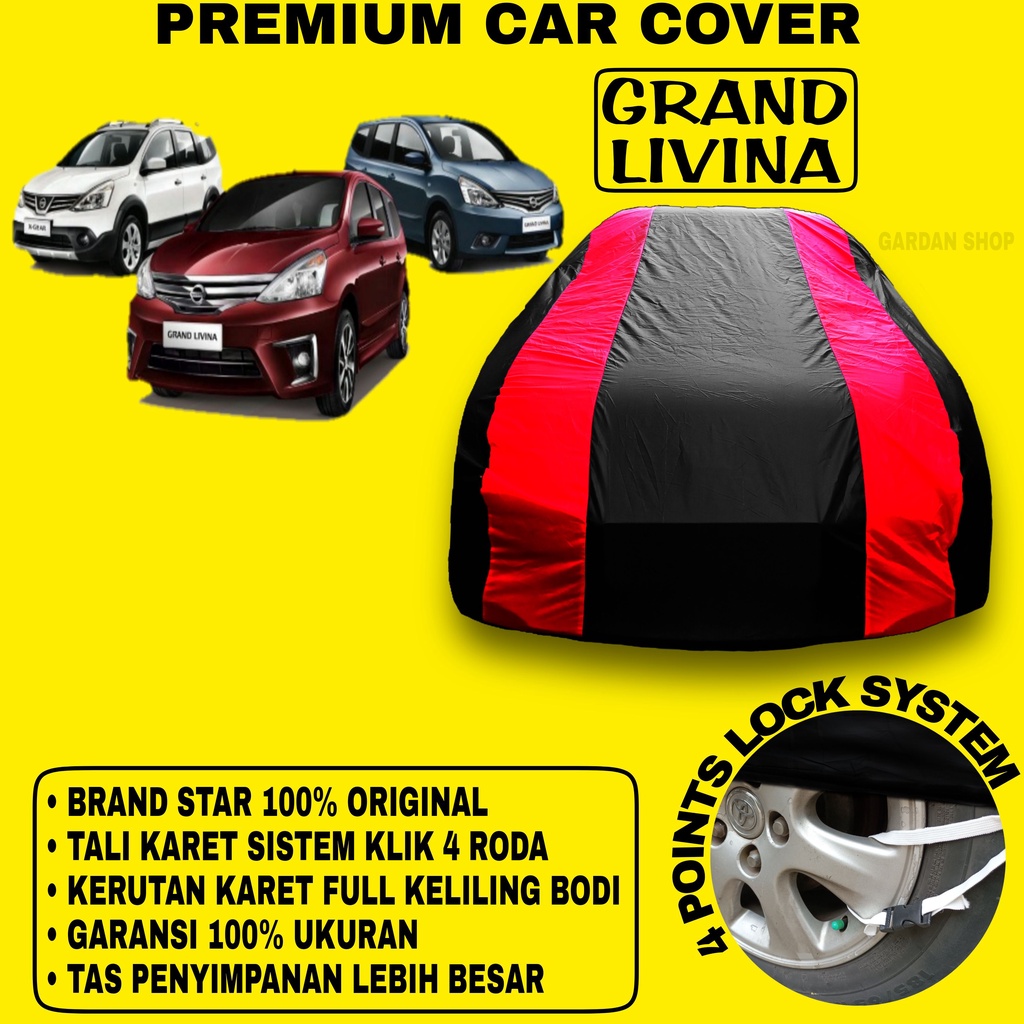 Body Cover GRAND LIVINA Sarung MERAH Penutup Bodi Mobil Grand Livina Bahan Waterproof