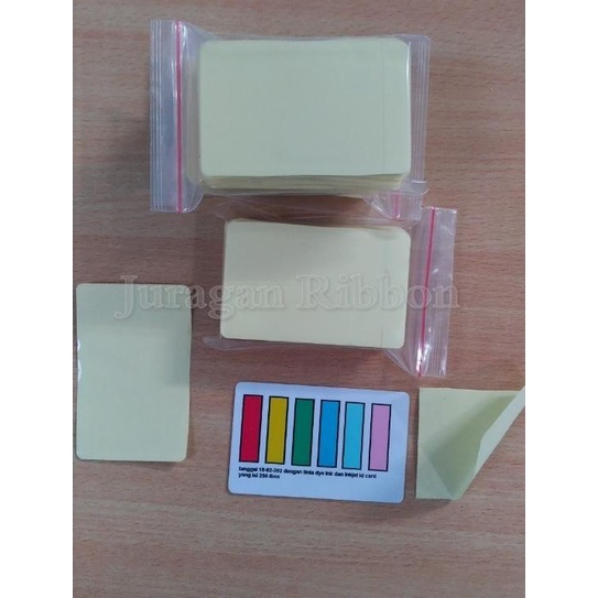 

((BISA COD)) Stiker vinil Inkjet id card , ukuran sesuai dengan id card isi 100 pcs PROMOKode 3660