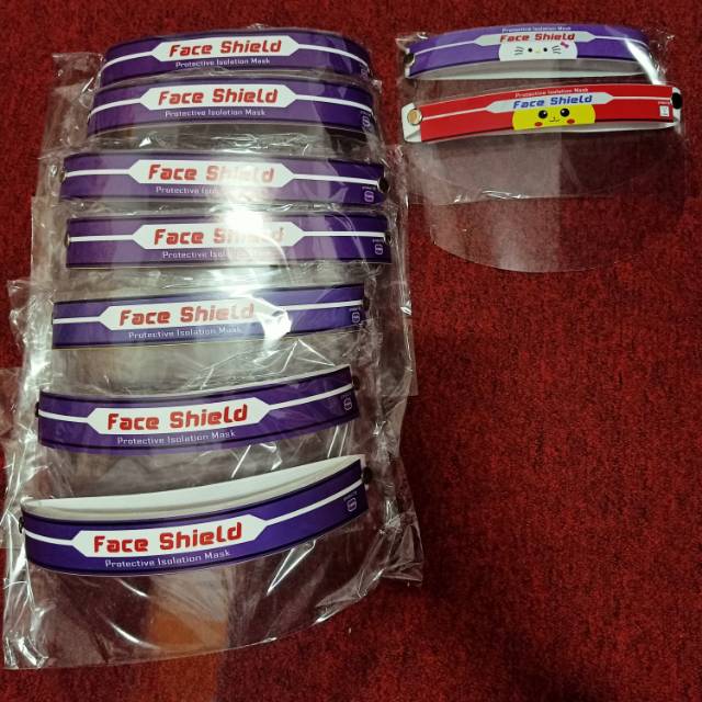 face shield anak, face shield dewasa
