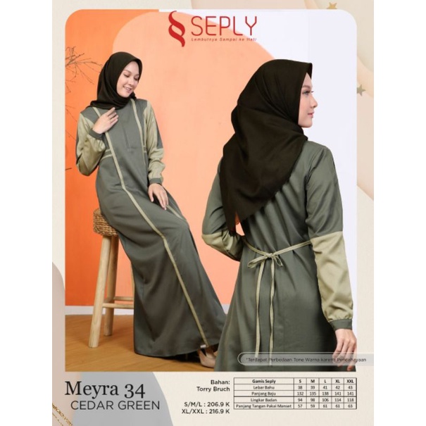 TERBARU GAMIS SEPLY MEYRA 34 CEDAR GREEN | MEYRA 34 SILVER SAGE