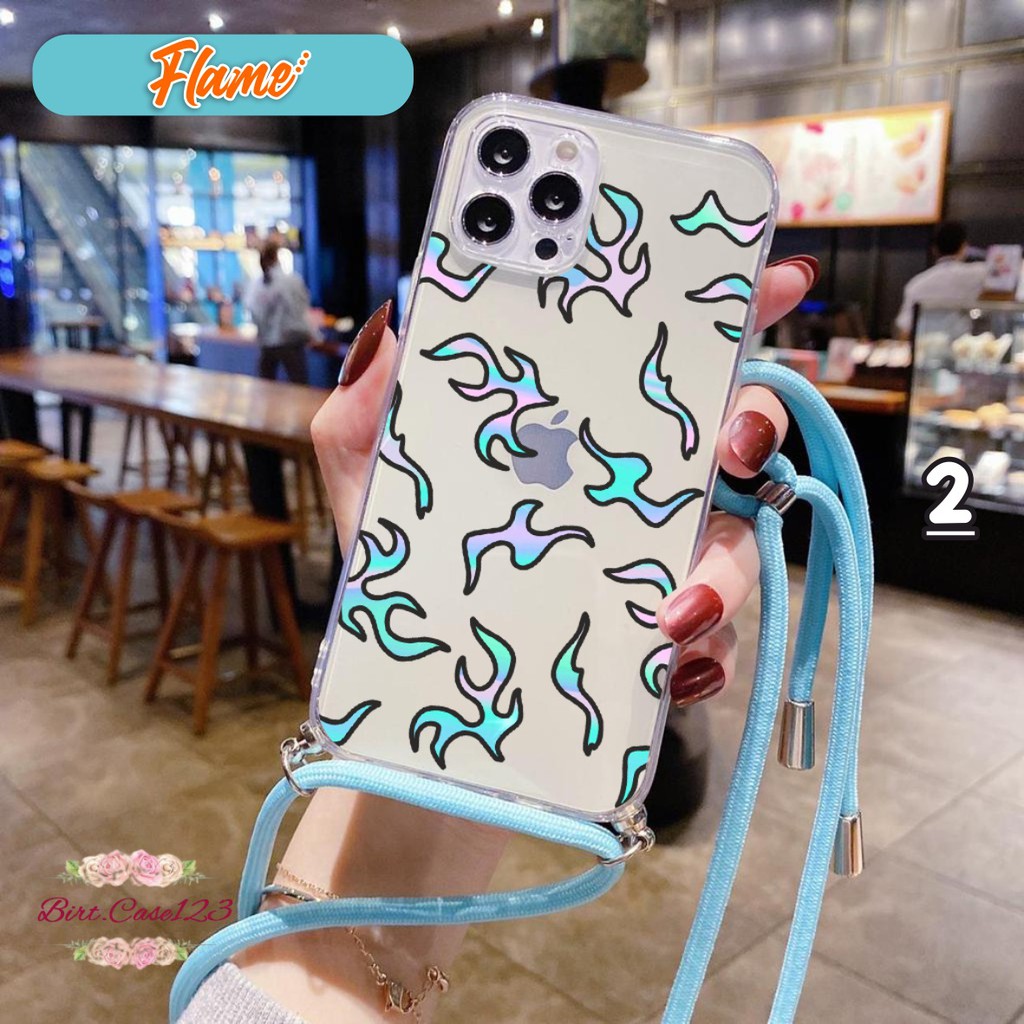 Softcase Slingcase Lanyard Bening FLAME Vivo Y50 Y30 Y51 Y91 Y93 Y95 Y1s Y91c 2020 BC4781