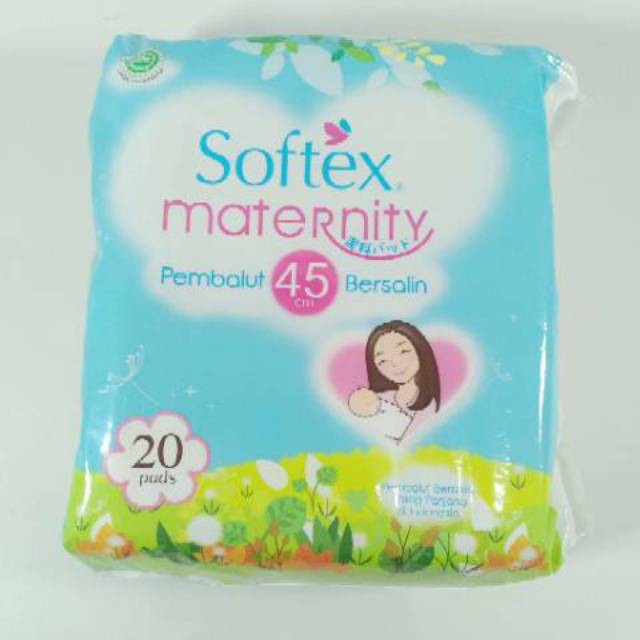 Softex Maternity Pembalut Bersalin 45 Cm 20 pc pads pembalut hamil setelah melahirkan panjang lovelymama lovelymama411