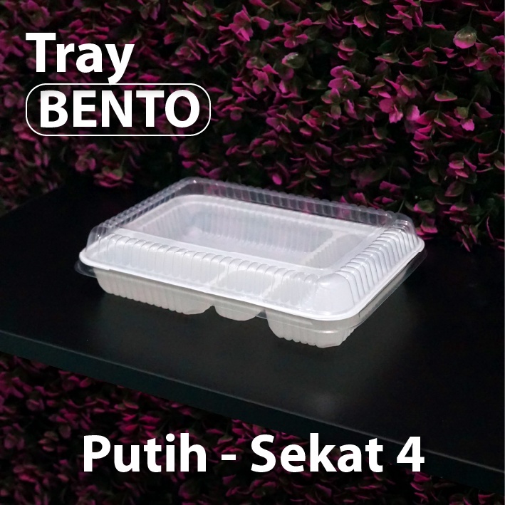 Tray Bento Sekat 4 Putih