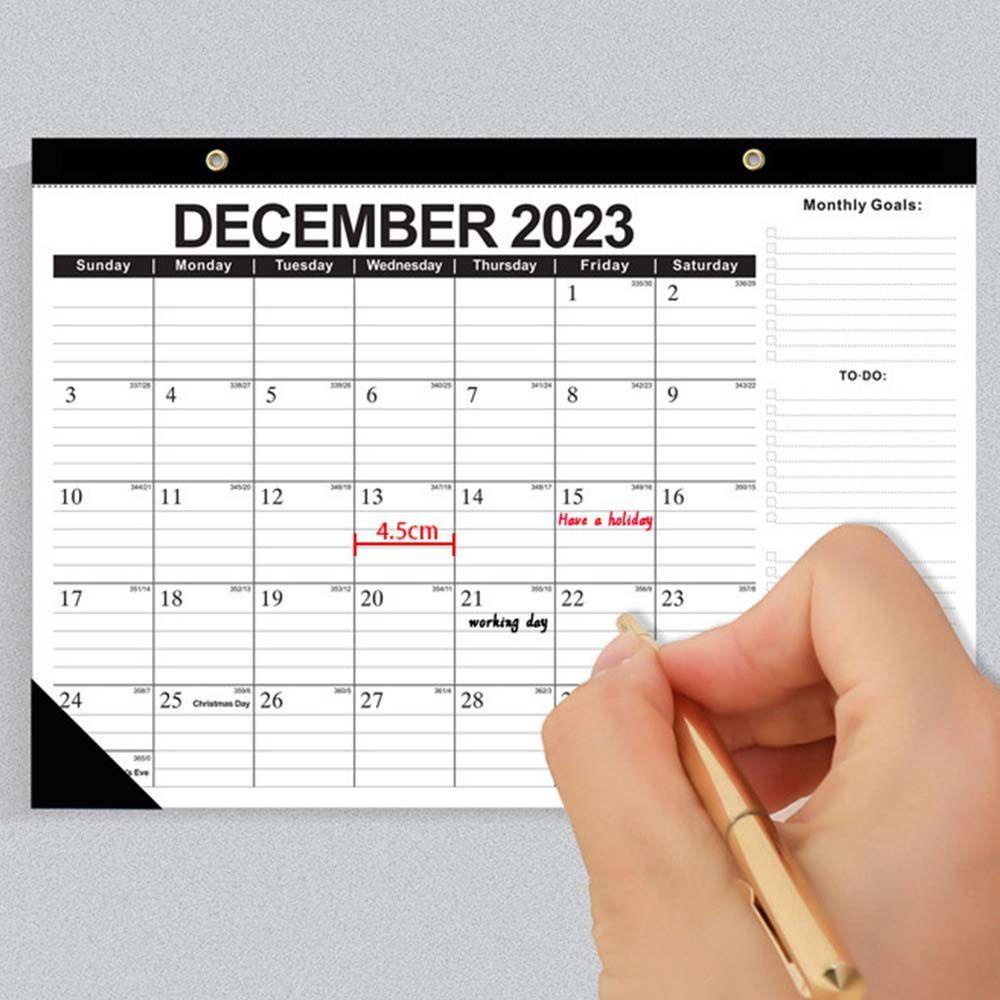 Quinton Kalender Inggris Portable Jadwal Mingguan Tahunan Perlengkapan Kantor Dekorasi Rumah Agenda Organizer Kalender 2023