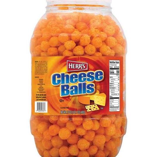 

HERR'S Cheese Balls Barrel 482 Gram Jumbo Size Herrs (Made in USA)