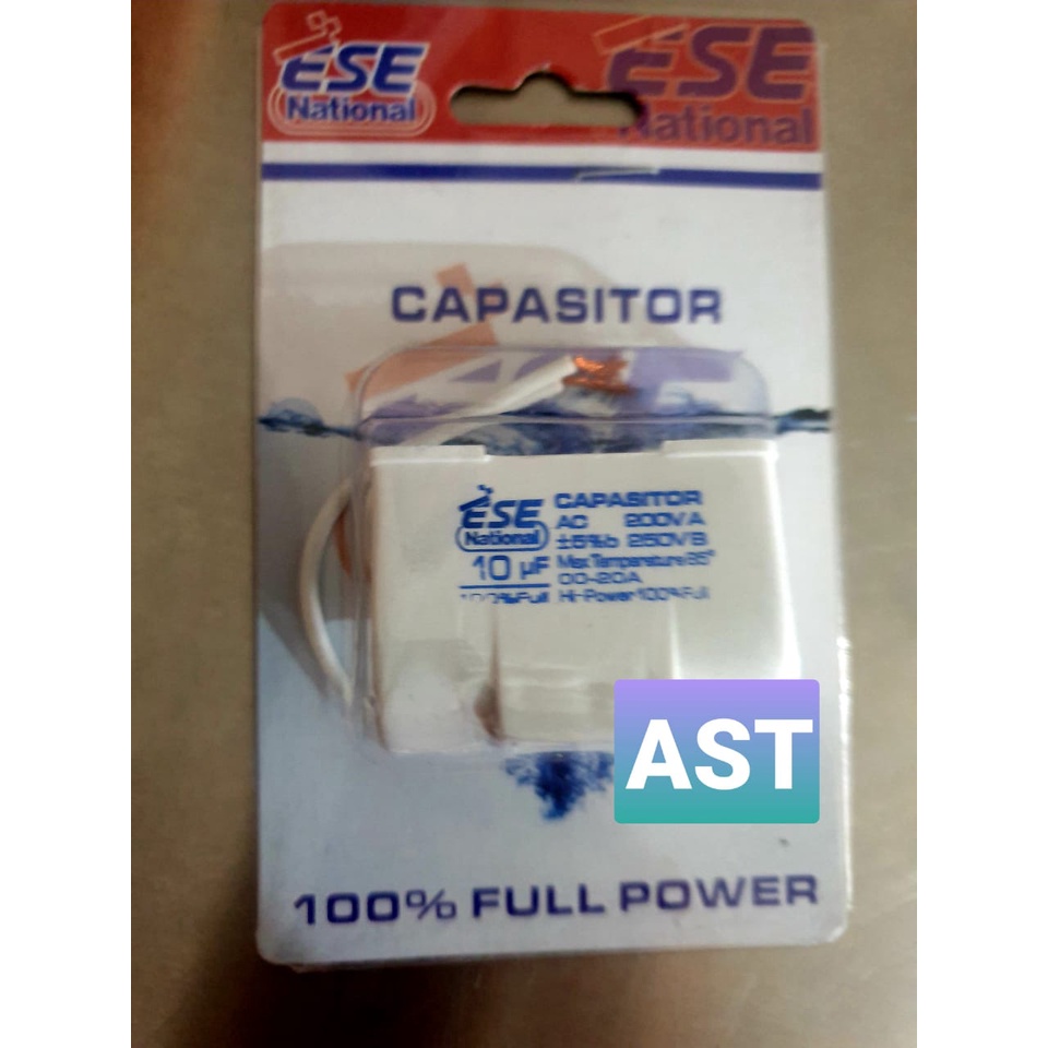 KAPASITOR KOTAK KABEL 10 UF  BLISTER - CAPASITOR / ESE NATIONAL