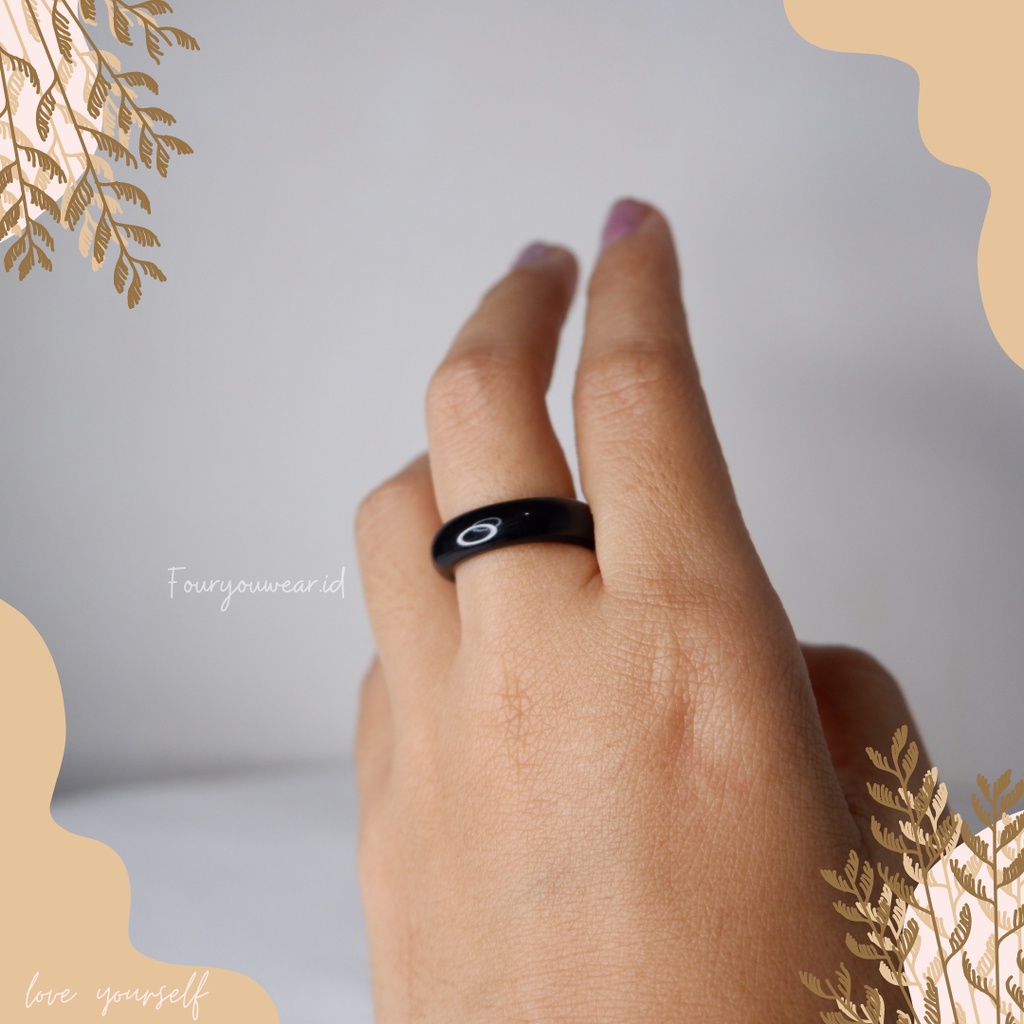 Cincin Polos dan Motif kokka kaukah kaokah Pria dan Wanita Couple