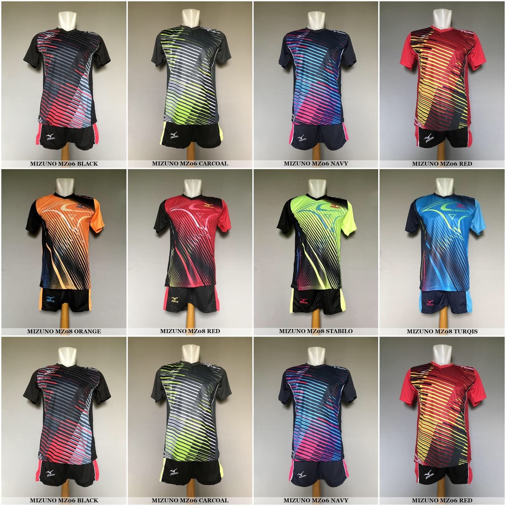 NEW.... Baju Kaos Olahraga Jersey Voli Setelan Volley Asics Mizuno Molten