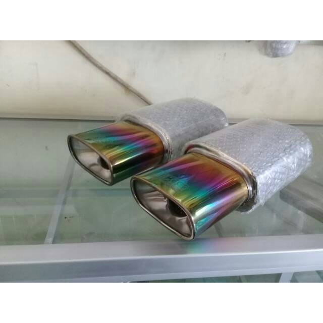 Knalpot racing MOBIL HKS turbo kotak rainbow