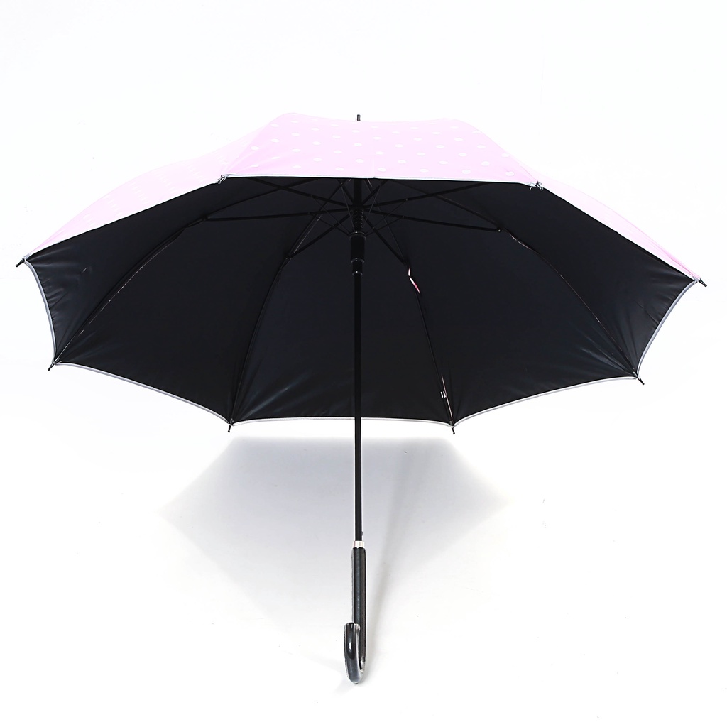 Payung Tongkat Fiber Motif Polkadot jepang Korea T3 Fashion Stylist Anti UV