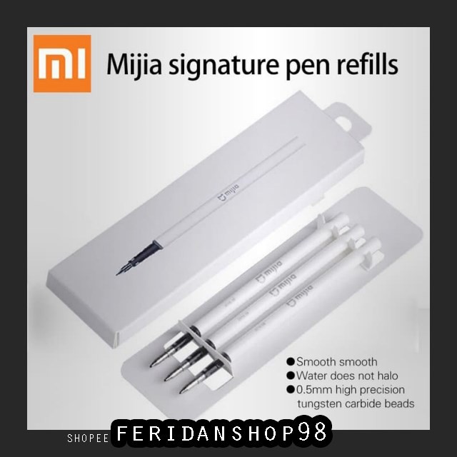 

BT883 XIAOMI MIJIA SIGNATURE BEST PEN INK REFILLS PACK 3PCS - WHITE BY FERIDANSHOP98