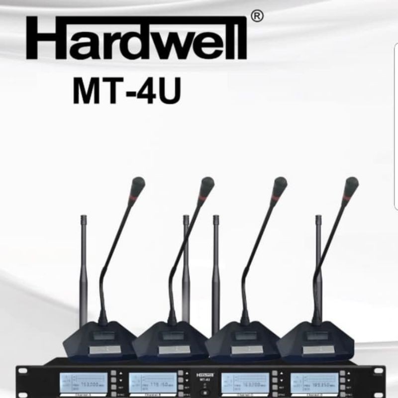 mic podium wireless hardwell MT-4U mic meja 4channel