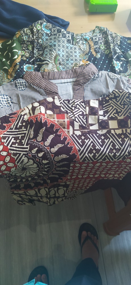 Ax- 32 Atasan Batik Wanita Katun Strecth Lengan 3/4 Untuk Kerja Kantoran Model Simple Terbaru