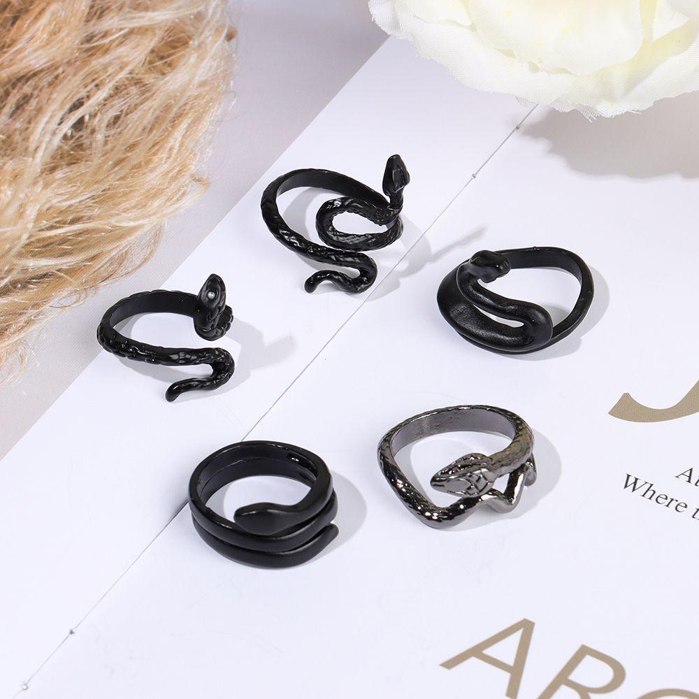 Lily Ular Cincin Fashion Punk Berlebihan Pembukaan Cincin