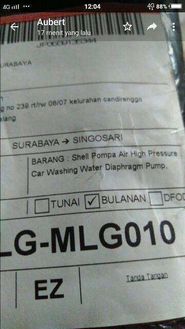 Shell Pompa Air High Pressure Car Washing Water Diaphragm Pump