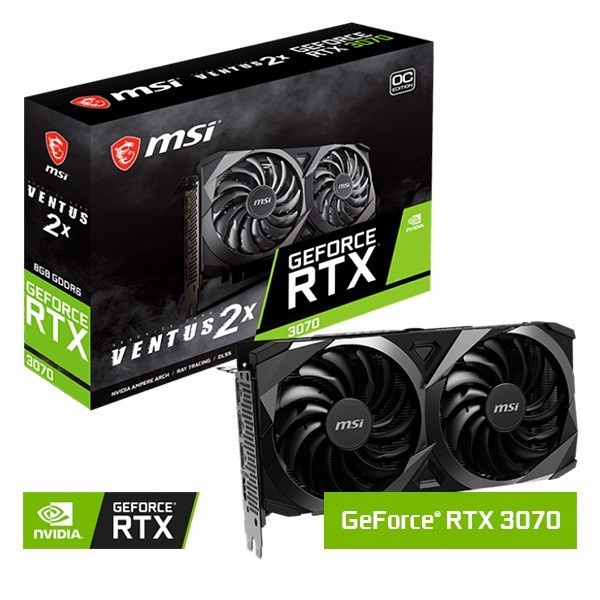 MSI GEFORCE RTX 3070 8GB GDDR6 VENTUS 2X OC / RTX 3070 / RTX3070