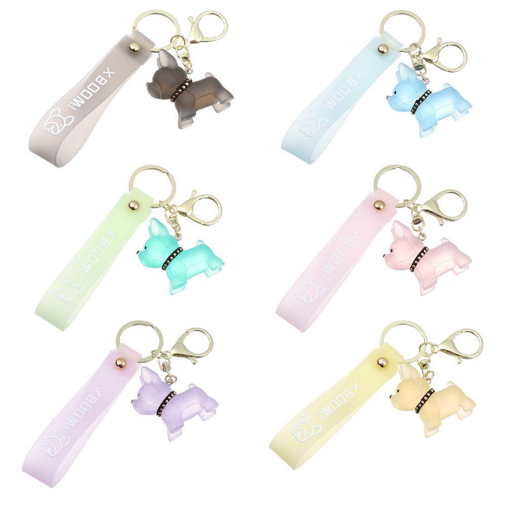 Suyo Kristal Buldog Anjing Gantungan Kunci Wanita/Pria/Anak-Anak Mode Kunci Gantungan Kunci Mobil Tahan Air Warna-Warni French Bulldog Pendant