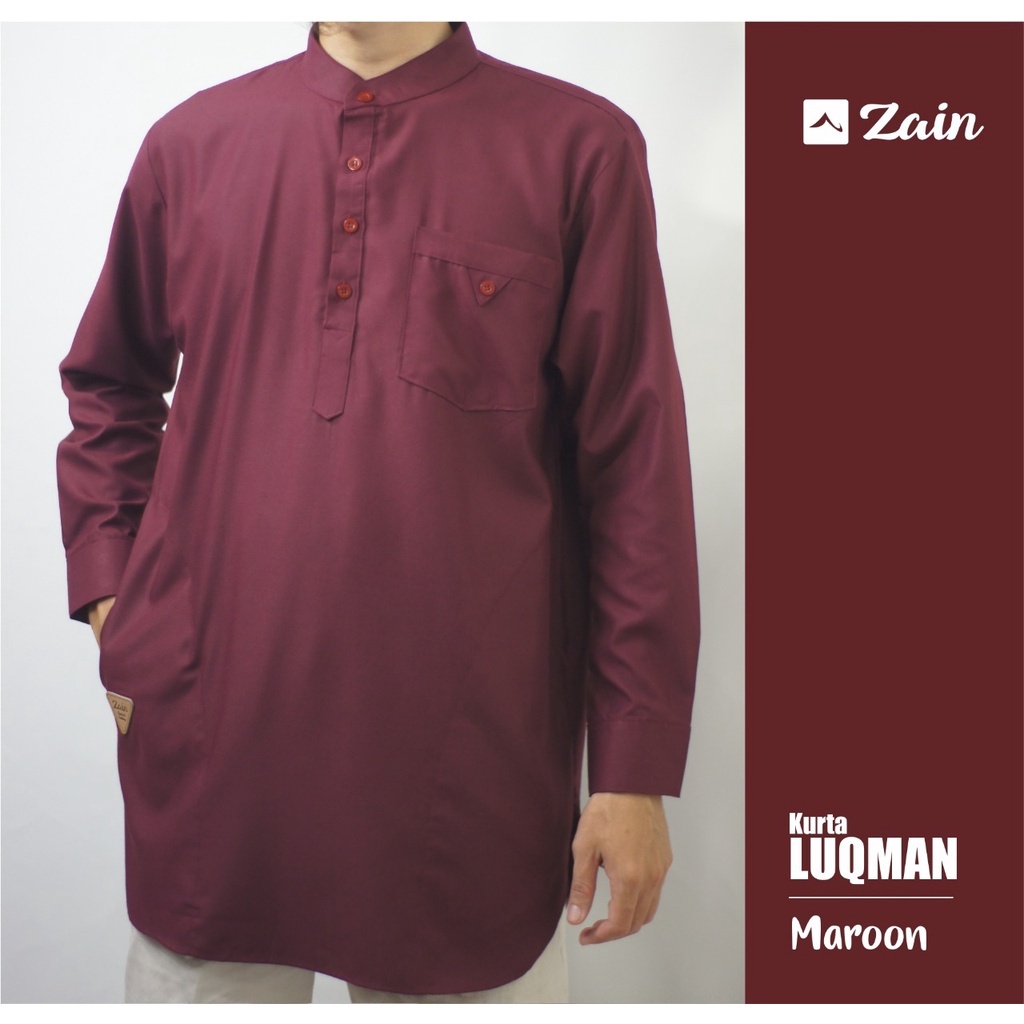 Kurta Luqman, lengan panjang, By Zain sunnah clothing