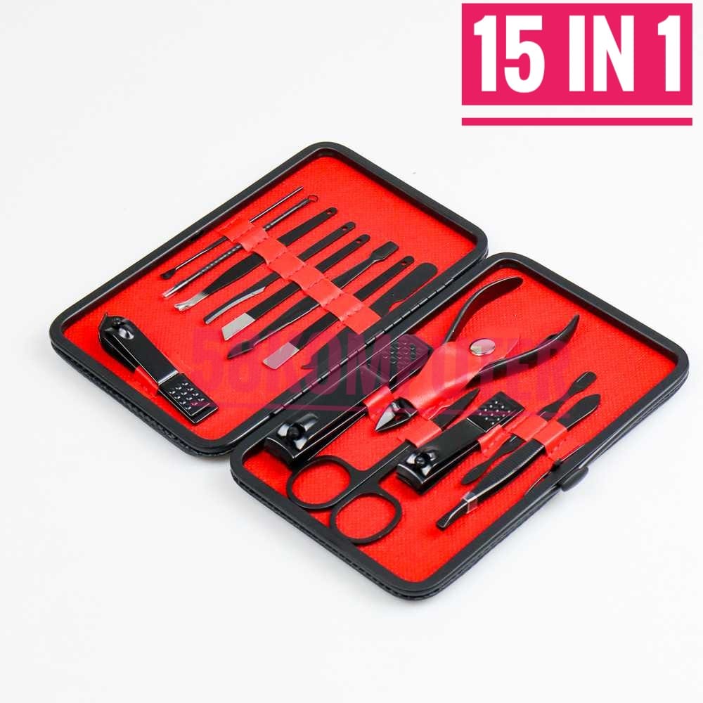 19 In 1 Perlengkapan Set Manicure Pedicure Gunting Kuku 19 In 1 Perlengkapan Manicure Pedicure Gunting Kuku Set Stainless Lengkap 19 In 1