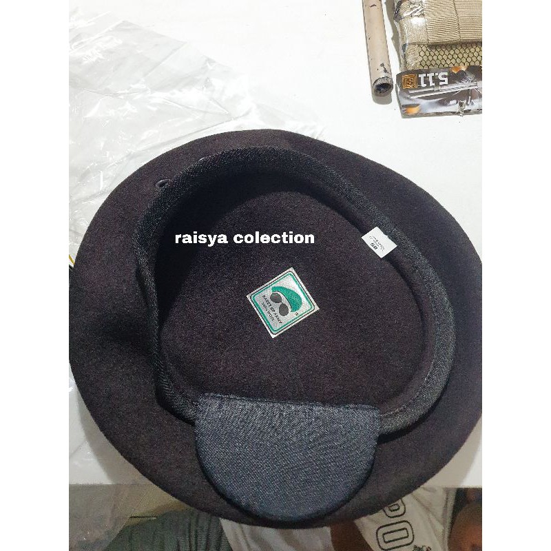 baret kacamata sabhara / baret kacamata pramuka / baret kacamata coklat