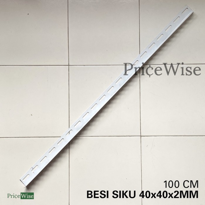 Besi Siku Lobang 4x4cm 100cm panjang / Rak Siku Lemari Siku Rak Besi - PRODUK CUSTOM