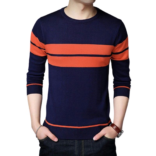 Sweater Rajut Pria Valdo tribal/Sweater motip Garis-Garis