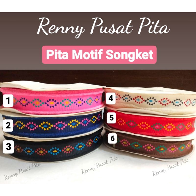 

Pita Motif Songket 2.5 cm / 1