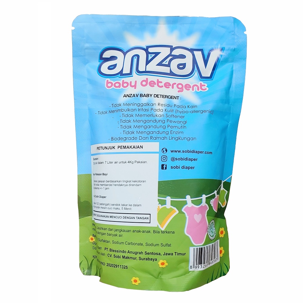 Anzav Soft Baby Detergent, Deterjen Cloth Diaper Dll