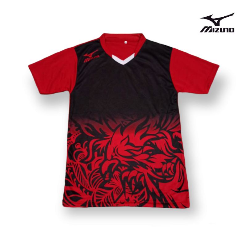 Atasan Printing Jersey Volly Mizuno Merah Jersey Futsal Mizuno Jersey Badminton Mizuno PRINTING